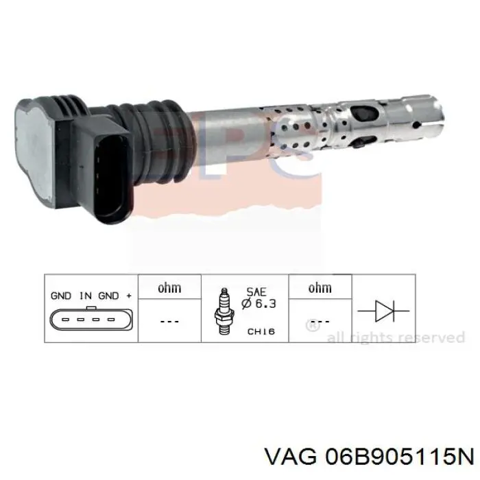 Котушка запалювання VAG 06B905115N ціна, від 26.93 USD