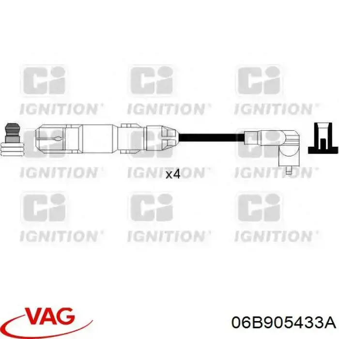 Кабель високовольтний, циліндр №2 06B905433A VAG