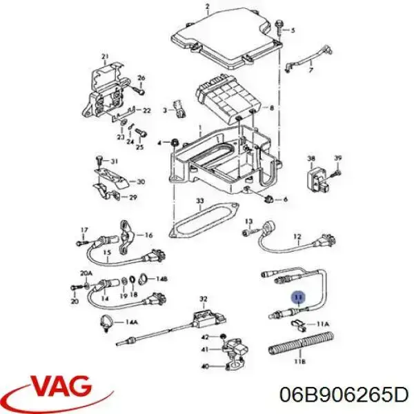 Лямбдазонд, датчик кисню до каталізатора VAG 06B906265D ціна, від 48.92 USD