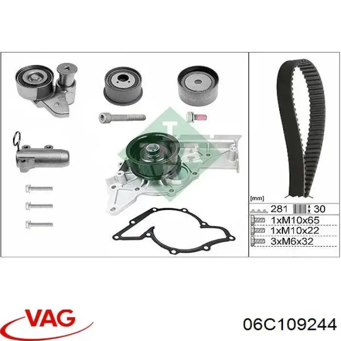 Ролик ременя ГРМ, паразитний VAG 06C109244