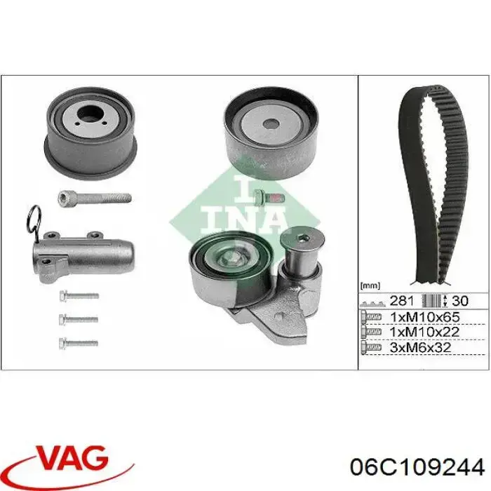 Ролик паразитний ГРМ 06C109244 VAG