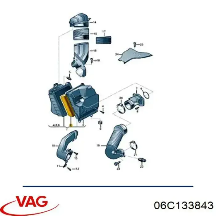 Фільтр повітряний VAG 06C133843