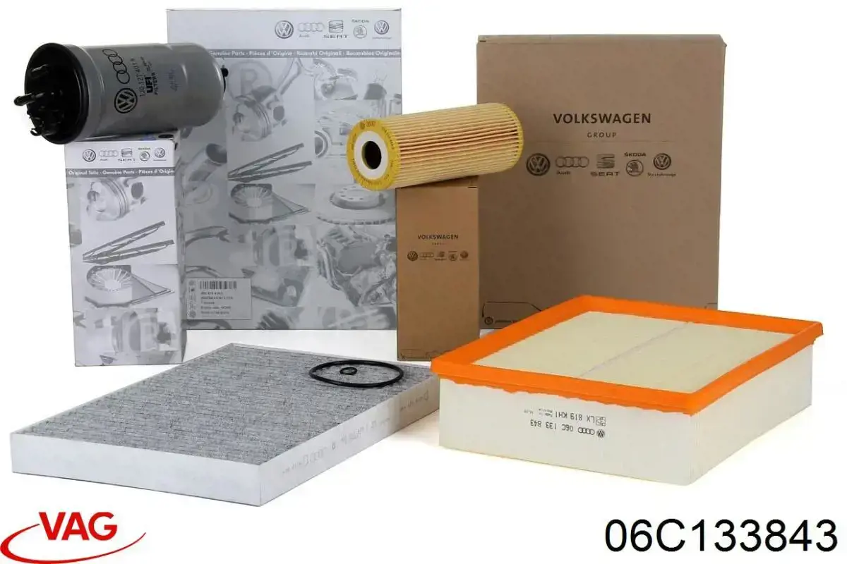 Елемент повітряного фільтра VAG 06C133843 ціна, від 9.47 USD