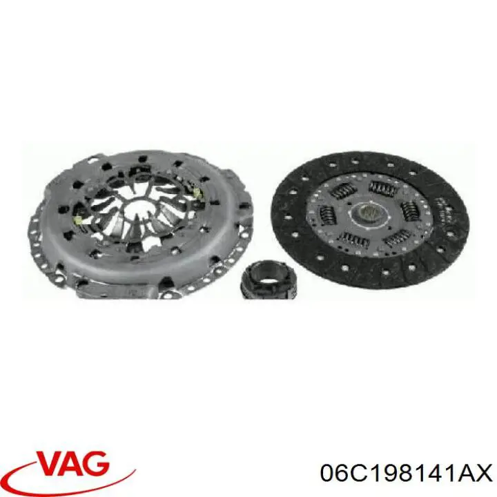 Комплект зчеплення (3 частини) VAG 06C198141AX ціна, від 253.59 USD