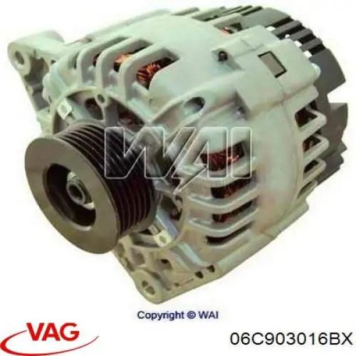 Генератор VAG 06C903016BX ціна, від 63.35 USD