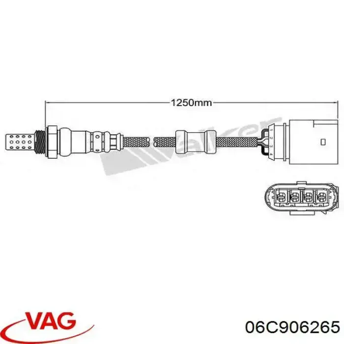 Лямбдазонд, датчик кисню після каталізатора VAG 06C906265 ціна, від 25.34 USD
