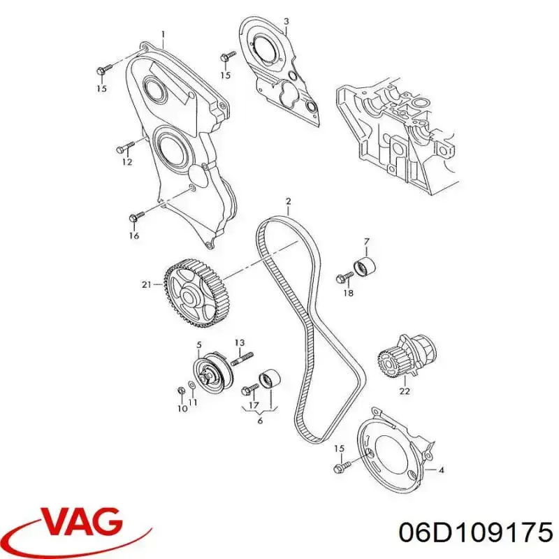  VAG 06D109175 ціна, від 3.78 USD