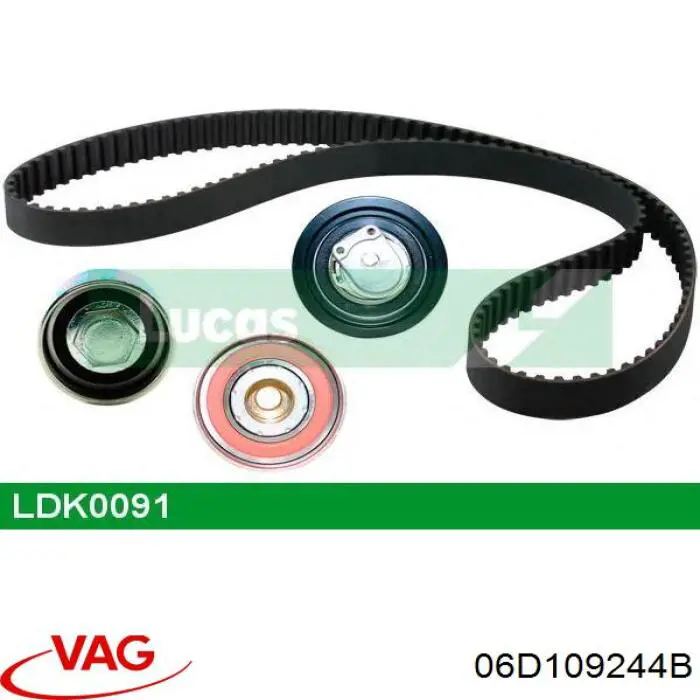 Ролик ременя ГРМ, паразитний VAG 06D109244B ціна, від 26.27 USD