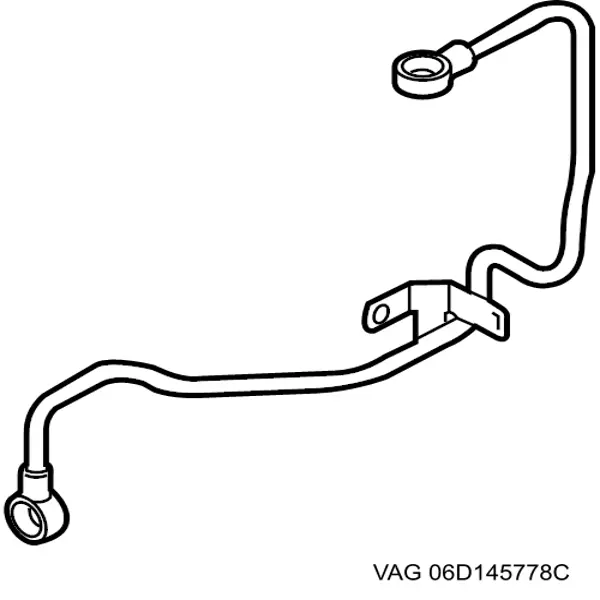 Трубка/шланг подачі масла до турбіни 06D145778C VAG