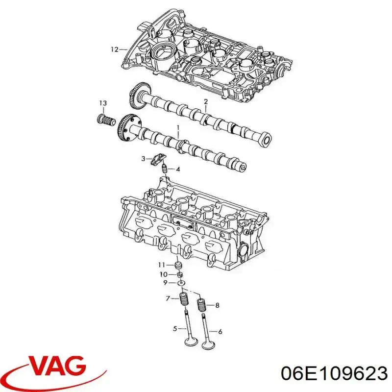 Пружина клапана VAG 06E109623 ціна, від 10.14 USD
