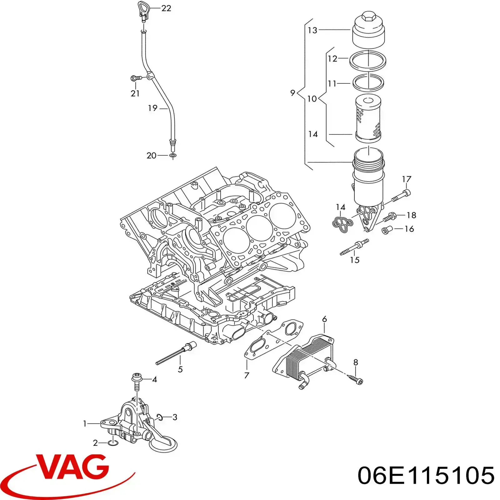 Купити 06E115105 VAG Насос маслозакачуючий