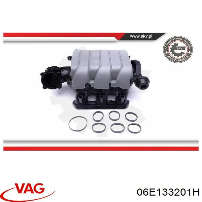 Колектор впускний VAG 06E133201H ціна, від 239.38 USD