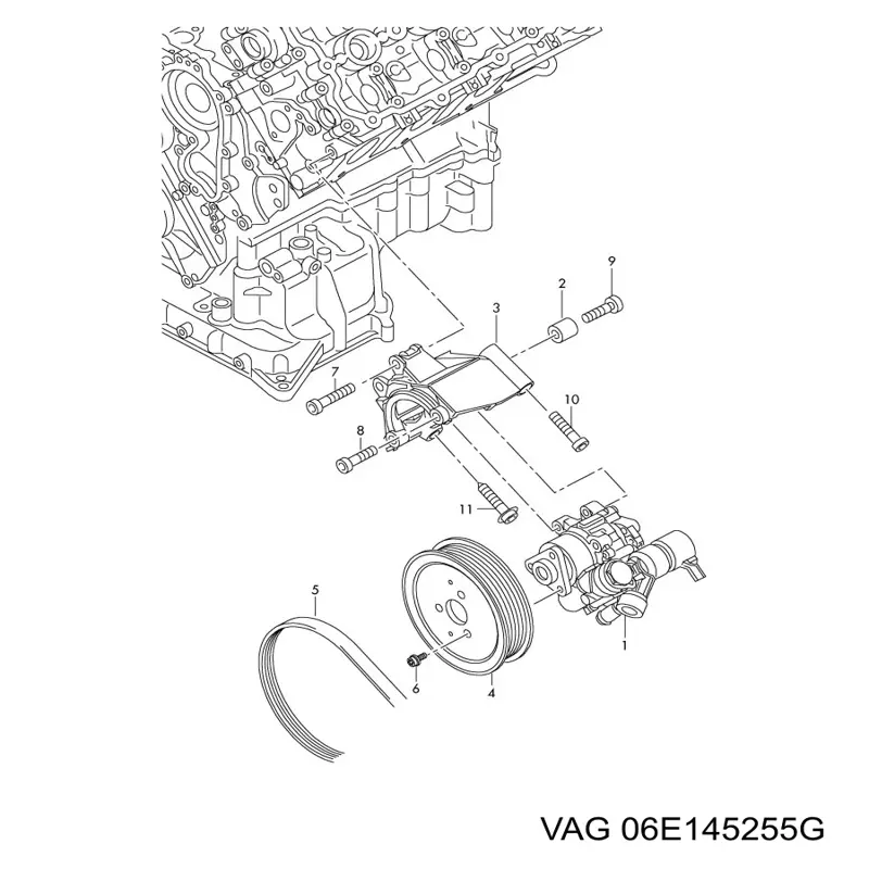 06E145255G VAG Шків насоса ГПК