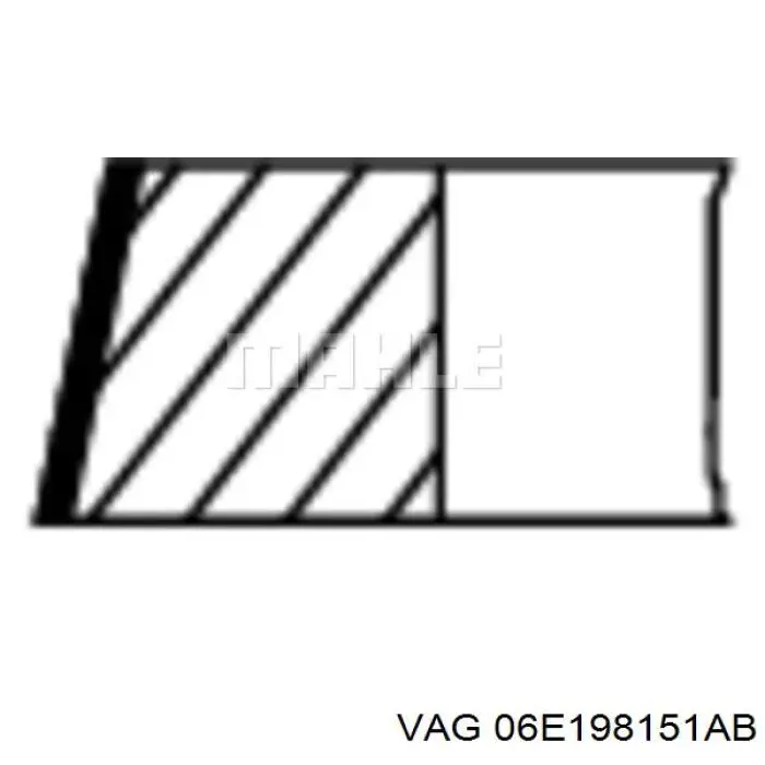 06E198151D VAG кільця поршневі на 1 циліндр, std.