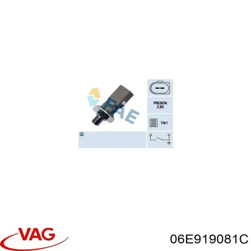 Датчик тиску масла 06E919081C VAG