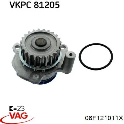 Купити 06F121011X VAG Насос охолоджуючої рідини