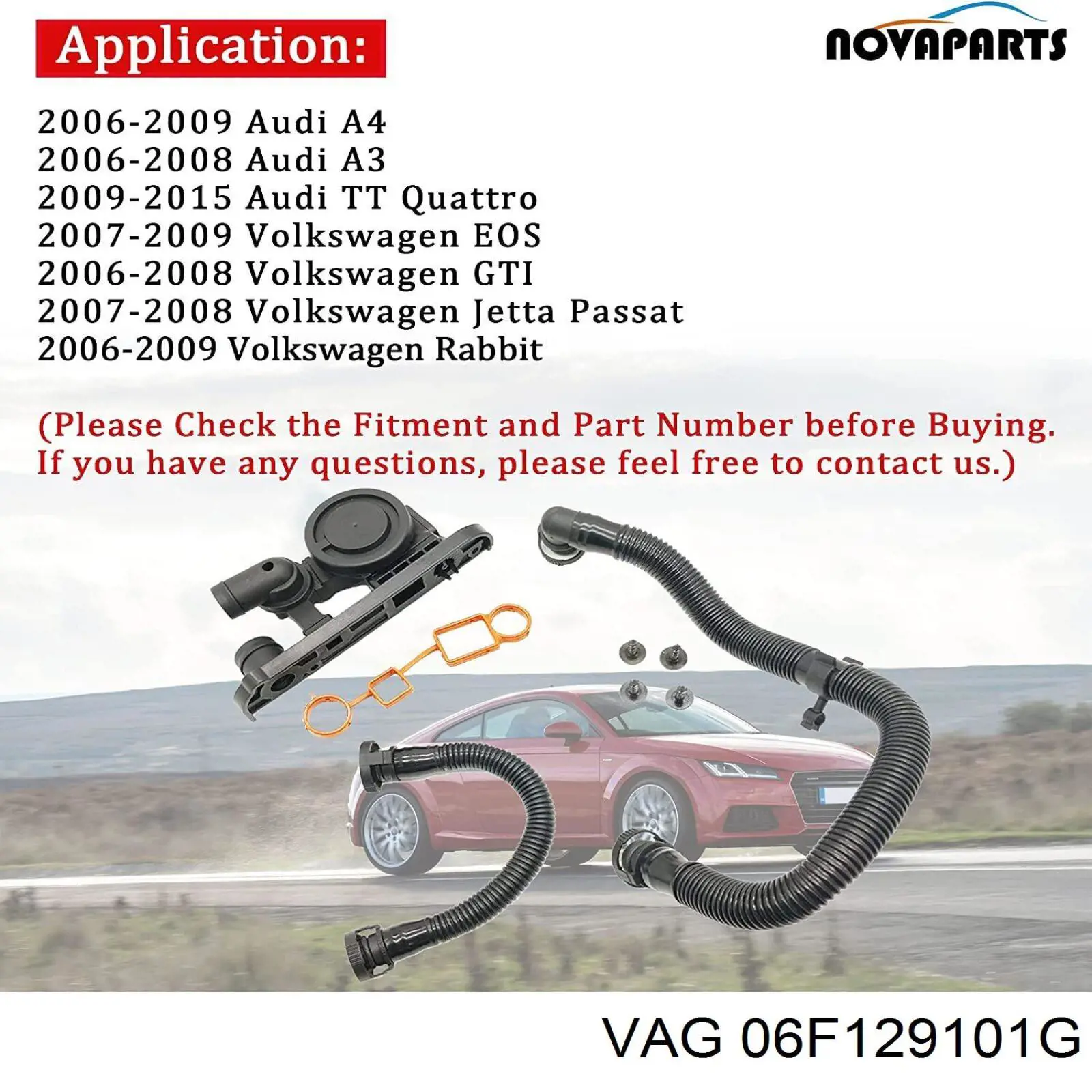 Купити 06F129101G VAG Клапан PCV вентиляції картера