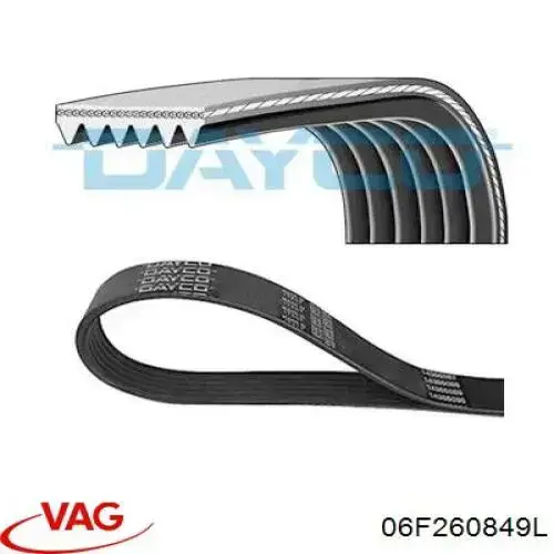 Купити 06F260849L VAG Ремінь генератора