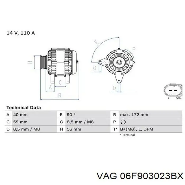 06F903023BX VAG генератор