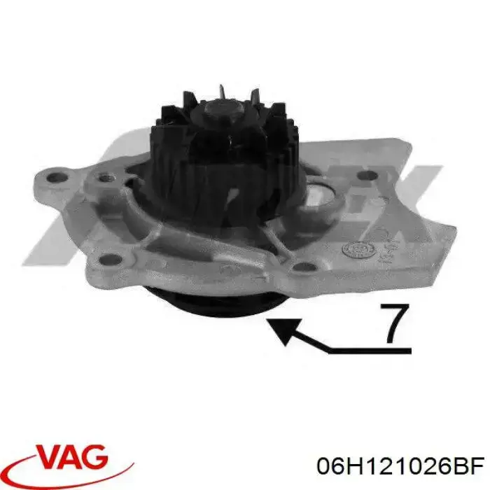 Помпа водяна, корпус VAG 06H121026BF ціна, від 86.91 USD