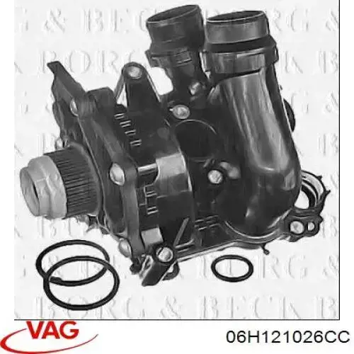Помпа водяна, корпус VAG 06H121026CC ціна, від 107.69 USD