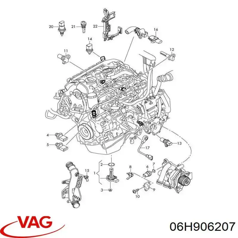 Купити 06H906207 VAG Датчик нейтральної передачі
