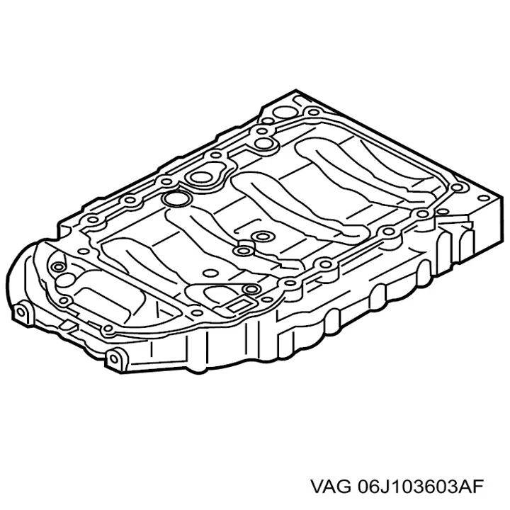 Піддон масляний картера двигуна, верхня частина VAG 06J103603AF ціна, від 61.76 USD