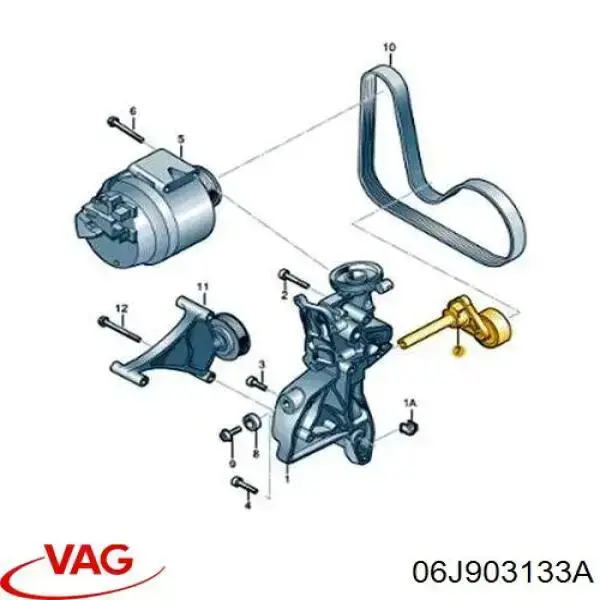 Купити 06J903133A VAG Натягувач приводного ременя