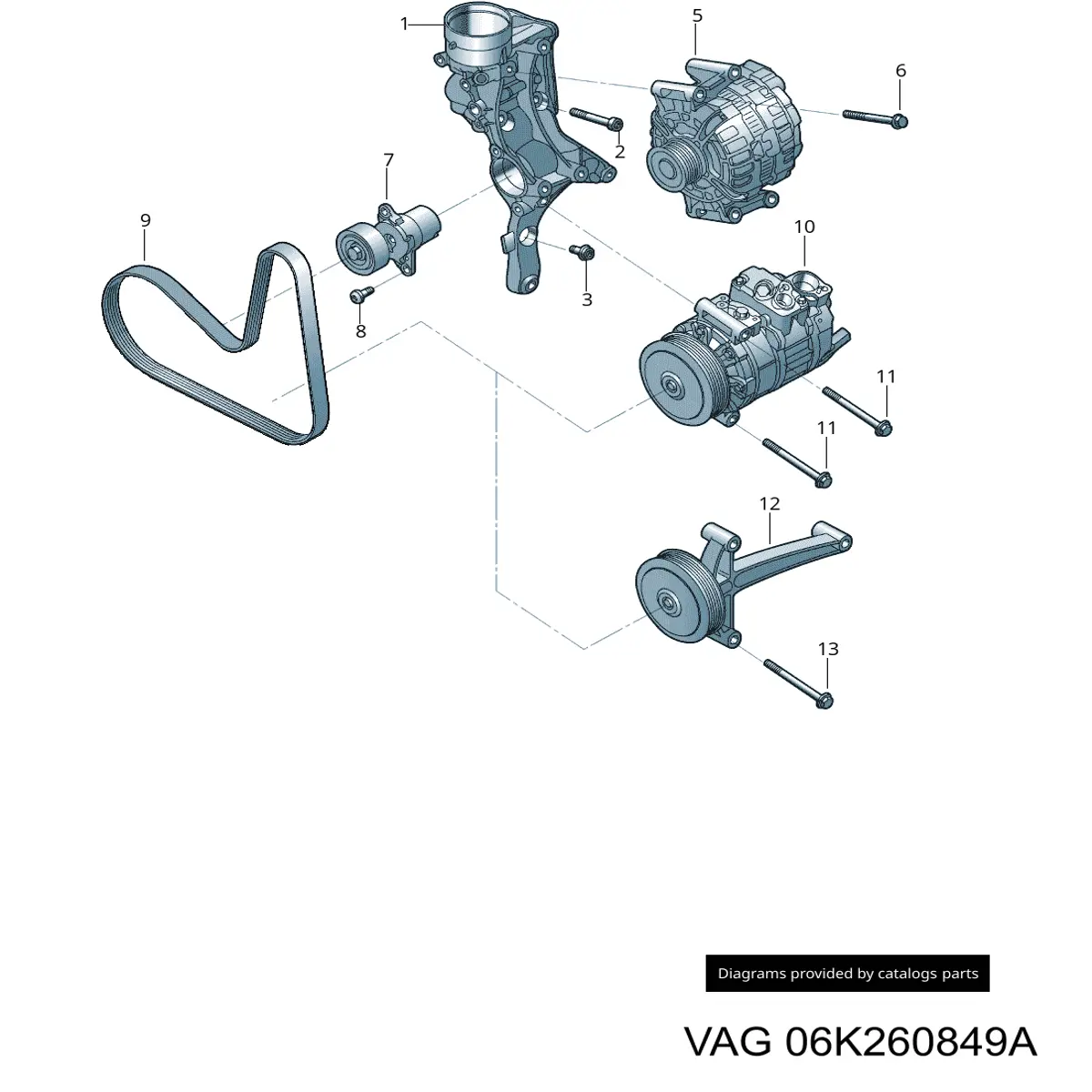 06K260849A VAG Поліклиновий ремінь
