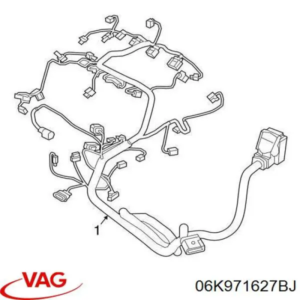 Джгут проводів моторного відсіку VAG 06K971627BJ ціна, від 76.00 USD