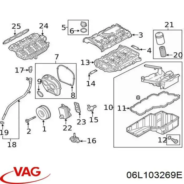 06L103269E VAG Захист ременя ГРМ, верхній