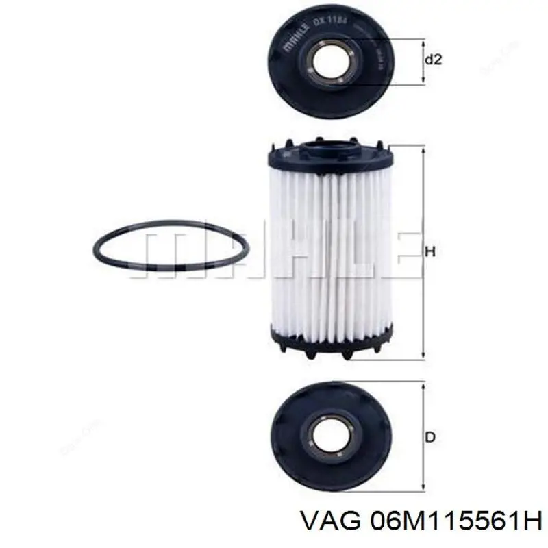 Купити 06M115561H VAG Фільтр очищення масла відцентровий