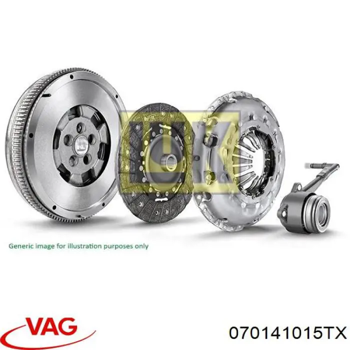 Комплект зчеплення (3 частини) VAG 070141015TX ціна, від 250.13 USD