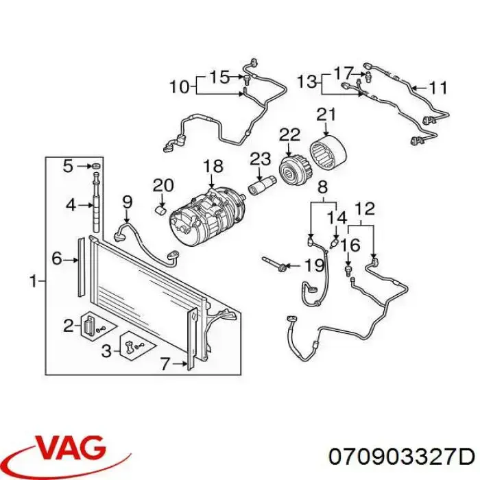 070903327D VAG Муфта шківа генератора, еластична