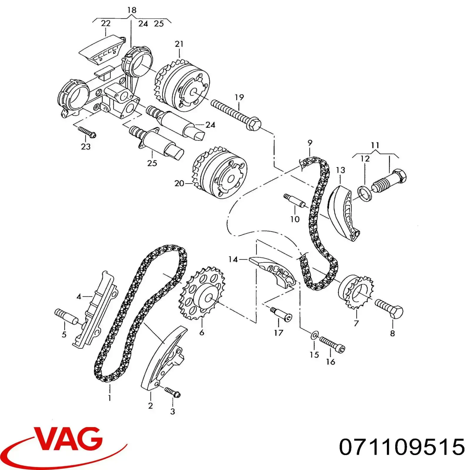  VAG 071109515 ціна, від 9.21 USD