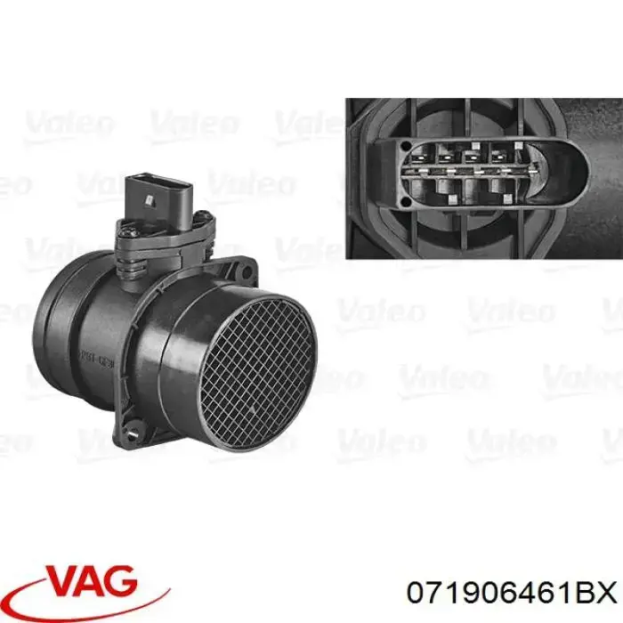 Датчик масової витрати повітря VAG 071906461BX ціна, від 44.14 USD