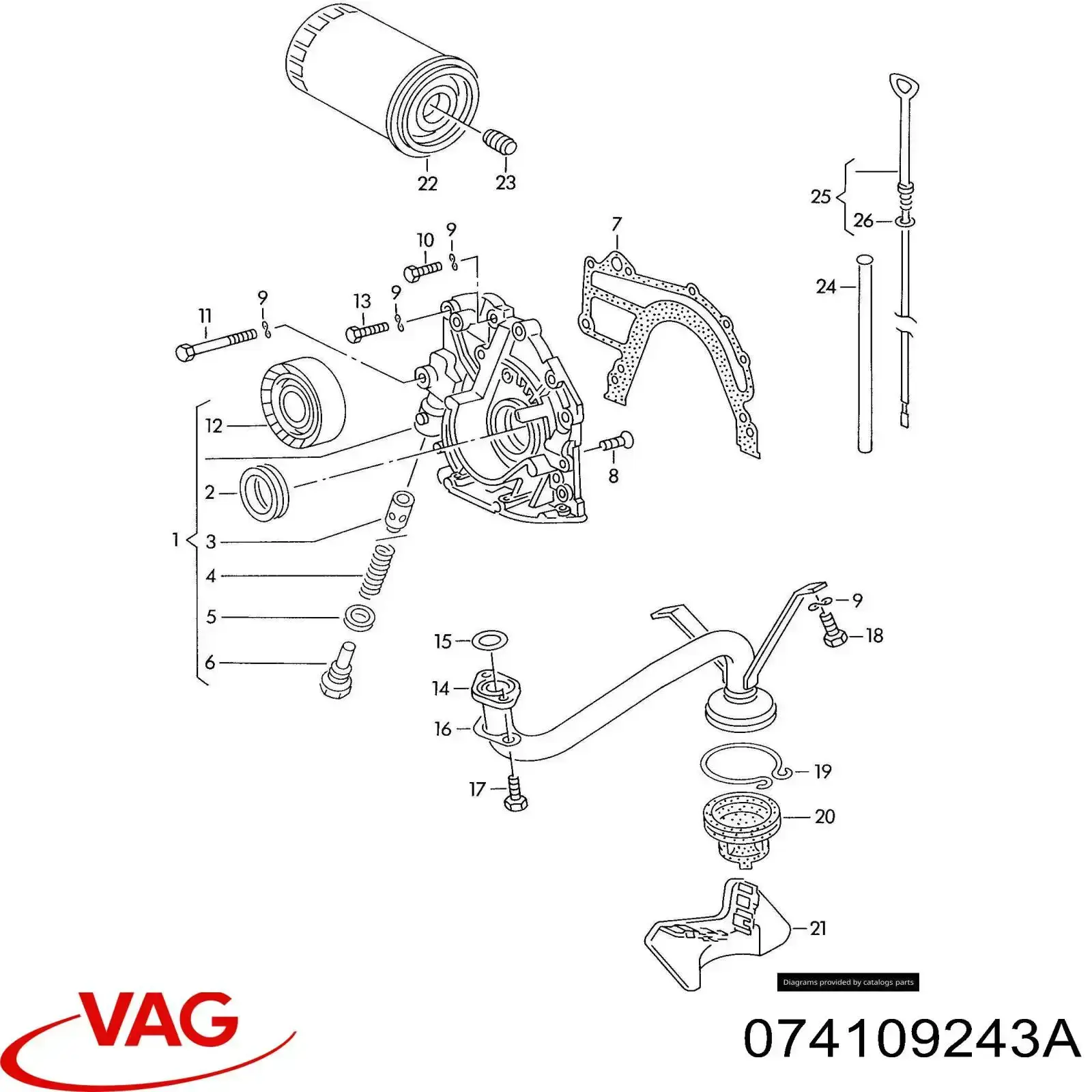 074109243A VAG Паразитний провідний ролик