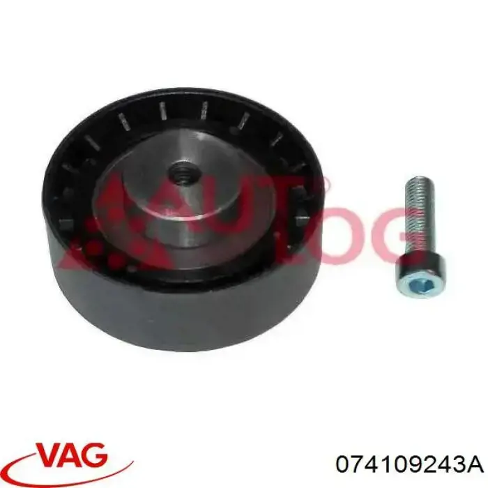 Ролик ременя ГРМ, паразитний VAG 074109243A ціна, від 18.59 USD