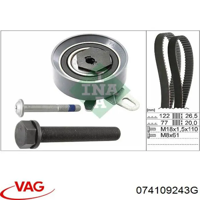 Купити 074109243G VAG Натяжний ролик
