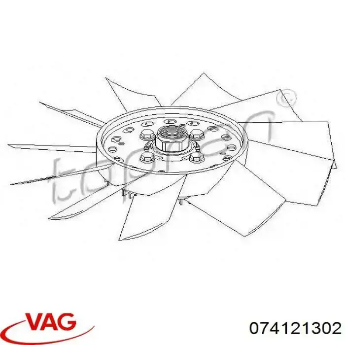 Купити 074121302 VAG Муфта вязкостная системи охолодження