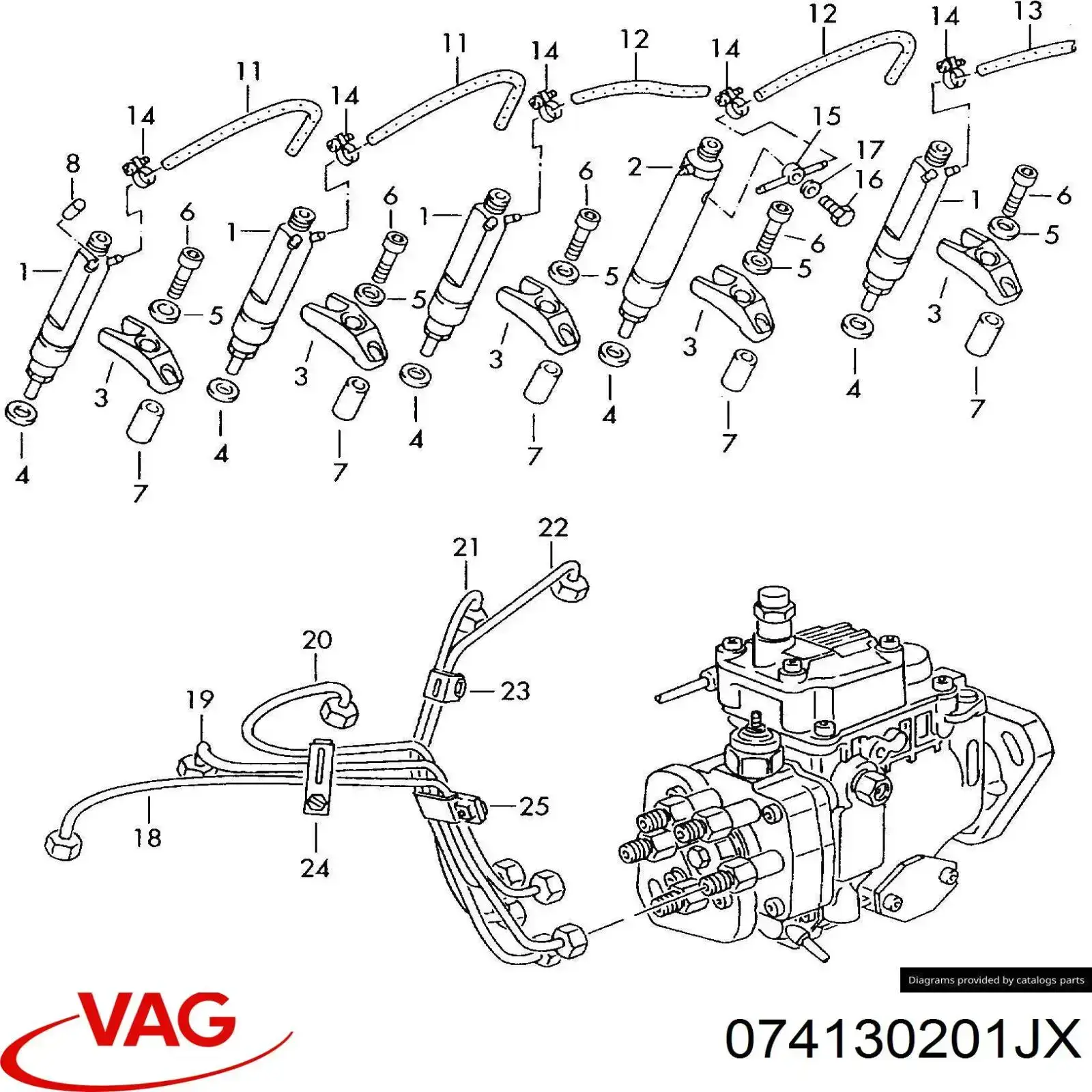 Форсунка паливна VAG 074130201JX ціна, від 42.33 USD