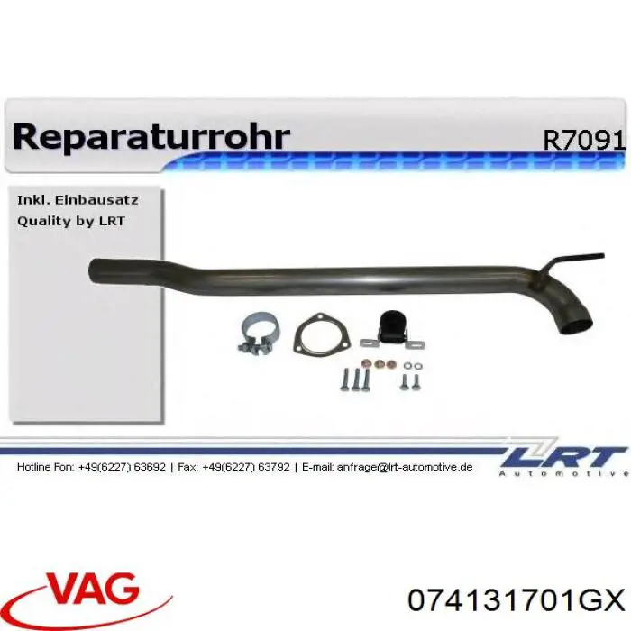 Конвертор-каталізатор (каталітичний нейтралізатор) VAG 074131701GX ціна, від 74.23 USD