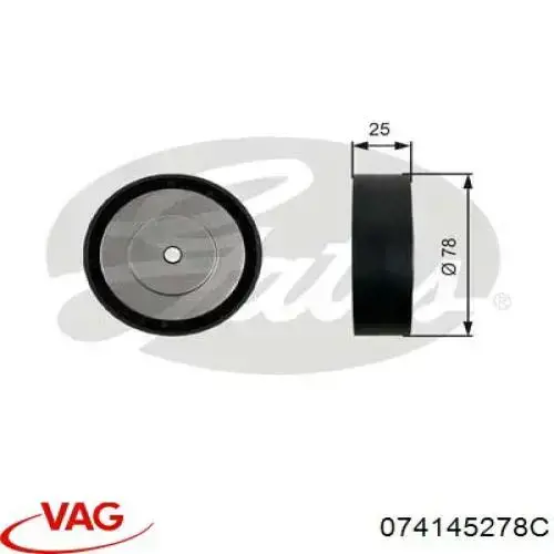 Купити 074145278C VAG Натяжний ролик