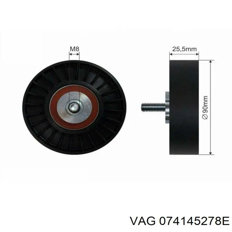 Ролик приводного ременя, паразитний VAG 074145278E ціна, від 14.95 USD