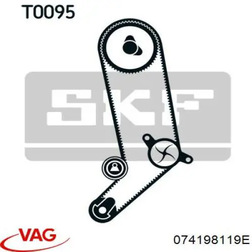 074198119E VAG Ремінь ГРМ, комплект