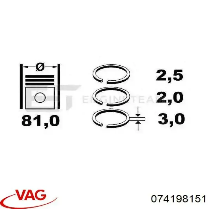  VAG 074198151 ціна, від 33.45 USD