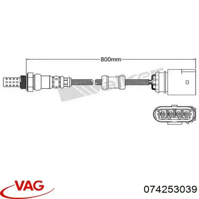 074253039 VAG Прокладка випускного колектора