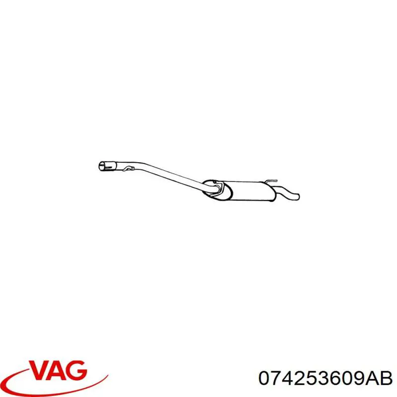 Глушник, задня частина 028253609D VAG