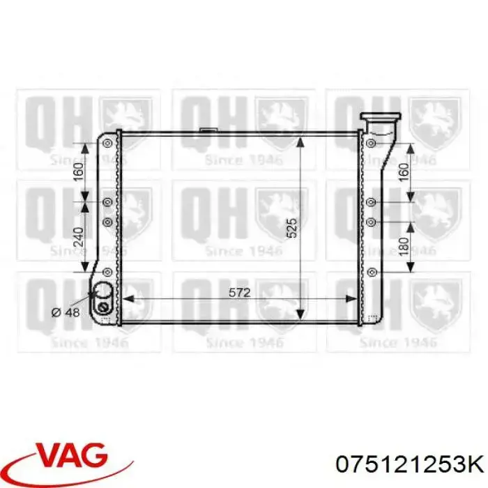 075121253K VAG Радіатор охолодження двигуна