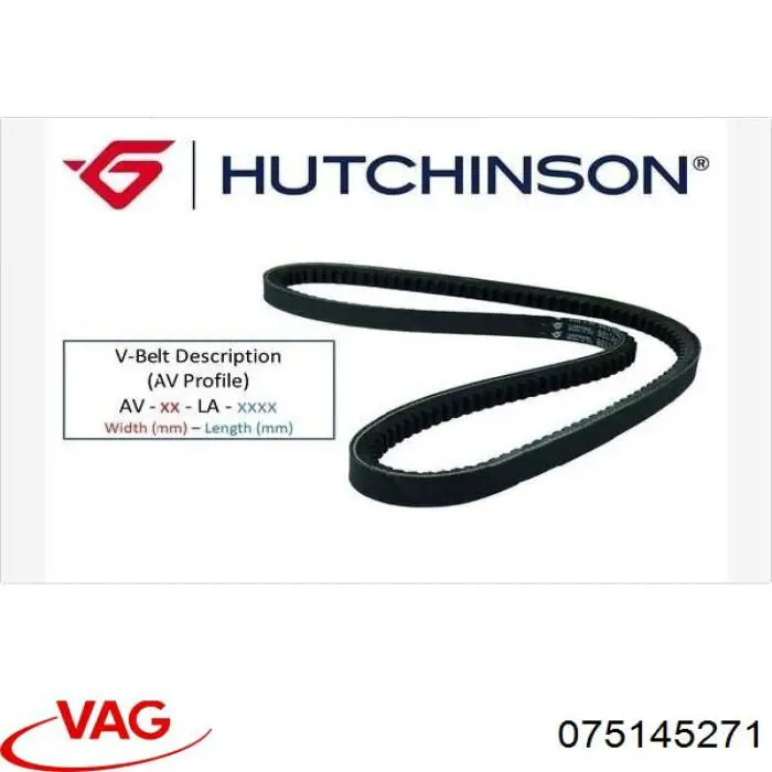 Клиновий ремінь VAG 075145271 ціна, від 4.92 USD